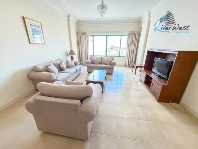 Very large 2 bedroom apartment hall in Hoora near Bait Al Quran for exclusive rent