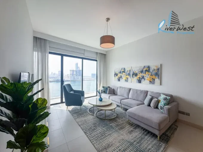 1 bedroom luxury apartment for rent in Reef with marina and sea views, fully furnished with balcony and modern amenities