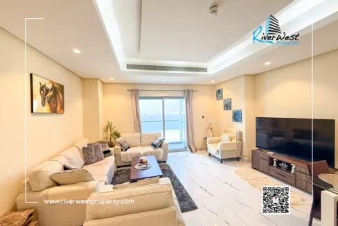 Furnished 2 bedroom apartment with sea view