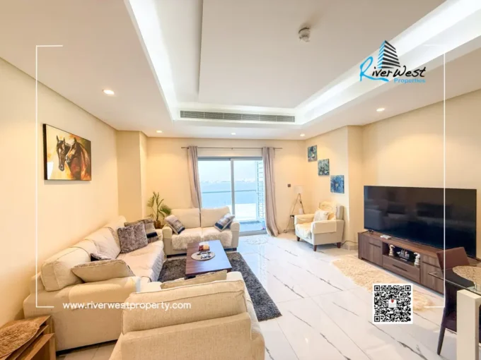 Furnished 2 bedroom apartment with sea view