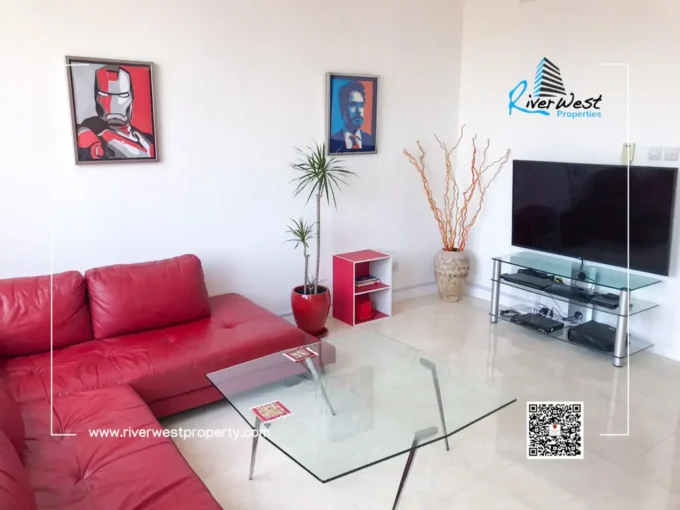 Terrace balcony with canal view in Amwaj